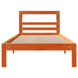 Letto senza Materasso Marrone Cera 90x200 cm Legno di Pino 3306062