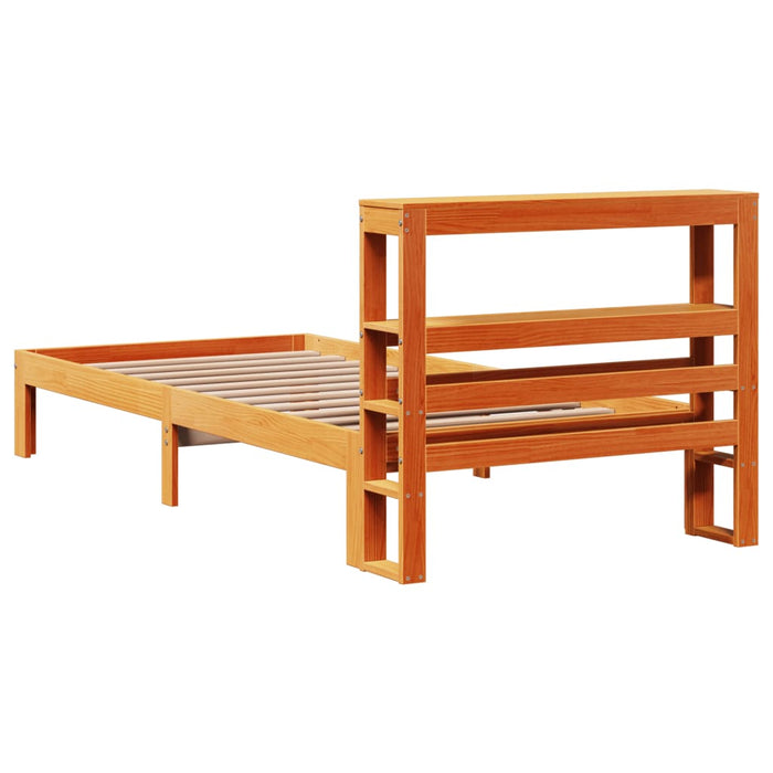 Letto senza Materasso Marrone Cera 90x200 cm Legno di Pino 3306062