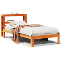 Letto senza Materasso Marrone Cera 90x200 cm Legno di Pino 3306062