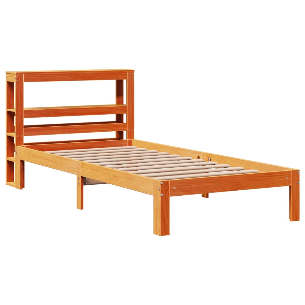 Letto senza Materasso Marrone Cera 100x200 cm in Legno di Pino 3306063