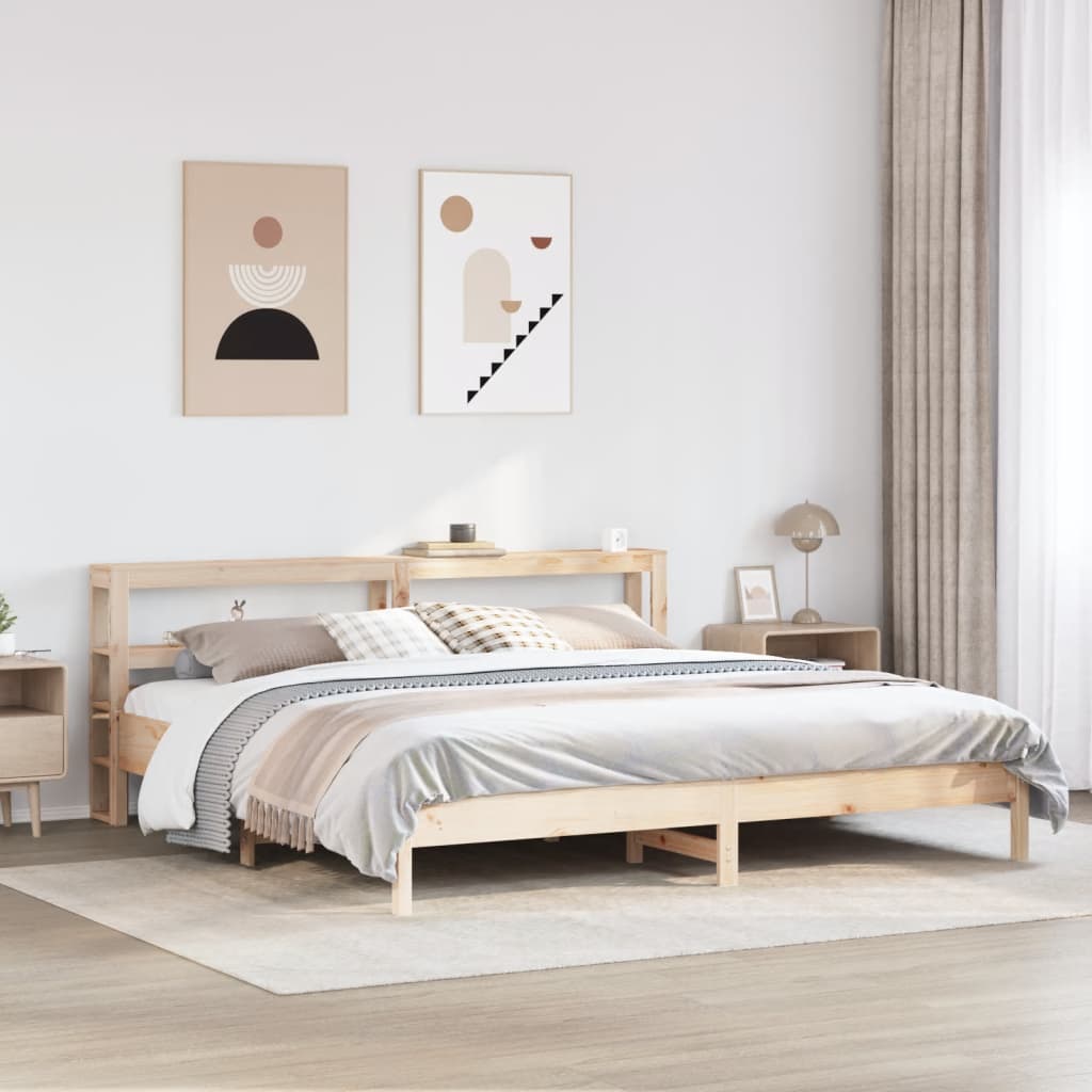 Letto senza Materasso 200x200 cm in Legno Massello di Pino 3306135