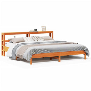 Letto senza Materasso Marrone Cera 180x200 cm in Legno di Pino 3306140