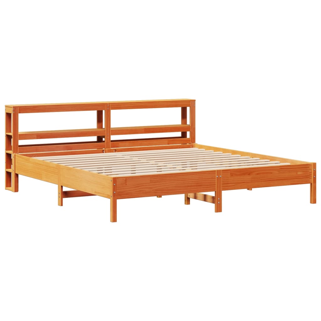 Letto senza Materasso Marrone Cera 180x200 cm in Legno di Pino 3306140