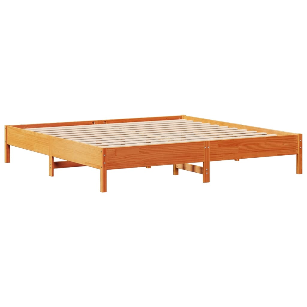 Letto senza Materasso Marrone Cera 180x200 cm in Legno di Pino 3306140