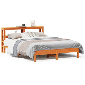 Letto senza Materasso Marrone Cera 135x190 cm in Legno di Pino 3306164