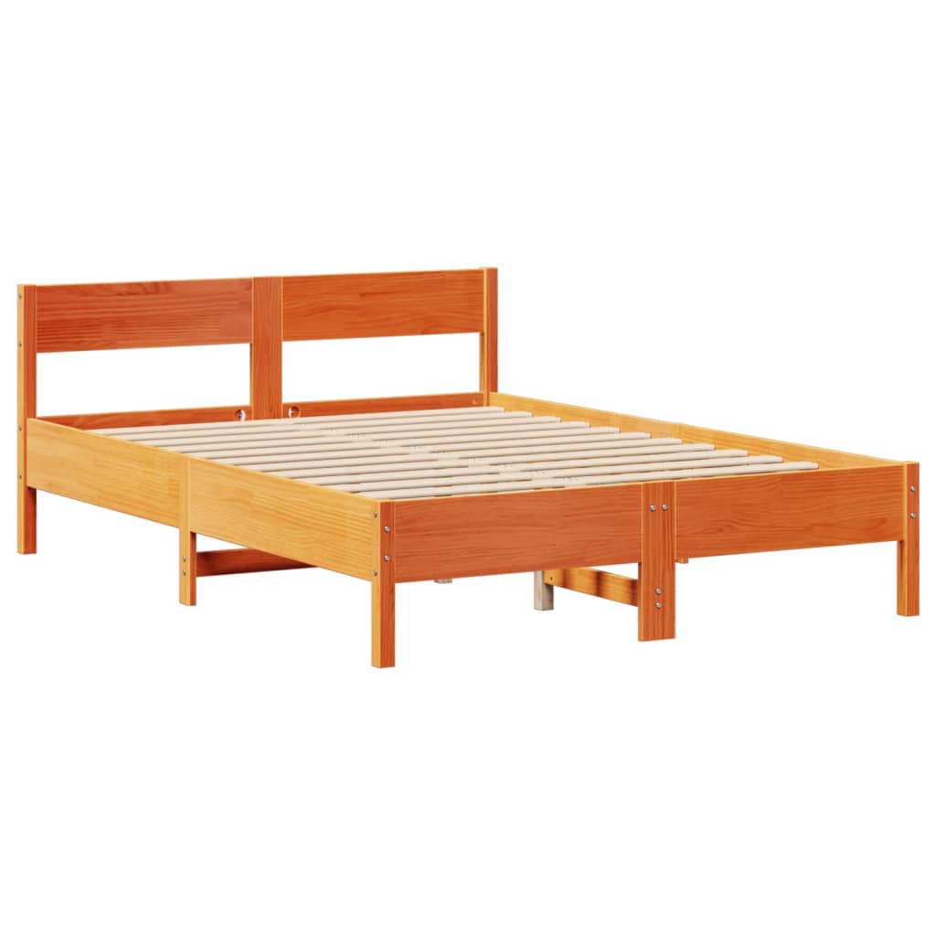 Letto senza Materasso Marrone Cera 120x200 cm in Legno di Pino 3306191