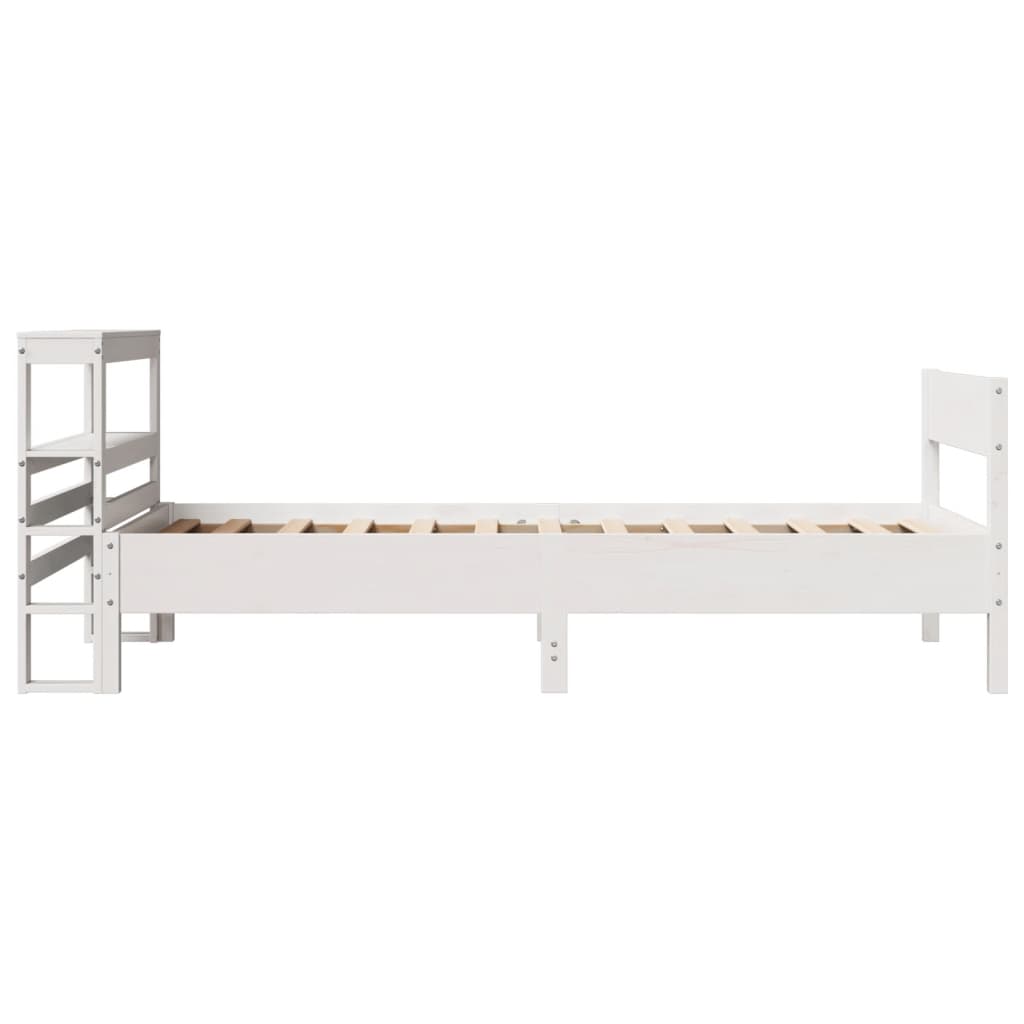 Letto senza Materasso Bianco 90x200 cm Legno Massello di Pino 3306196