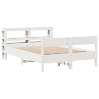 Letto senza Materasso Bianco 140x190 cm Legno Massello di Pino 3306199