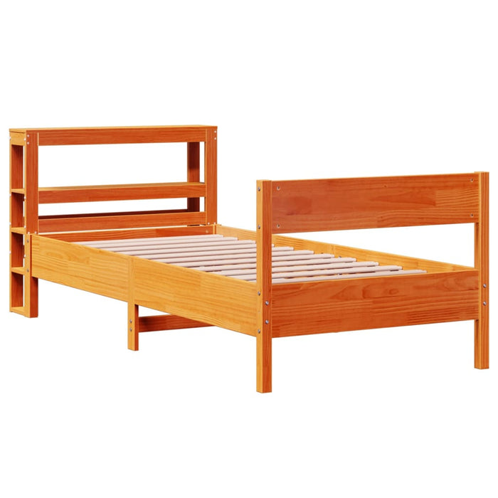 Letto senza Materasso Marrone Cera 90x190 cm in Legno di Pino 3306209