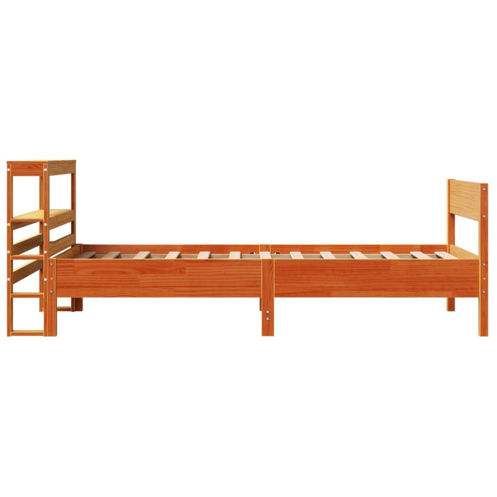 Letto senza Materasso Marrone Cera 90x190 cm in Legno di Pino 3306209