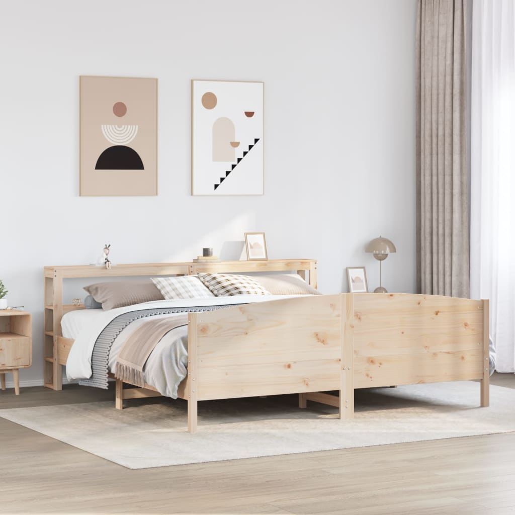 Letto senza Materasso 180x200 cm in Legno Massello di Pino 3306216