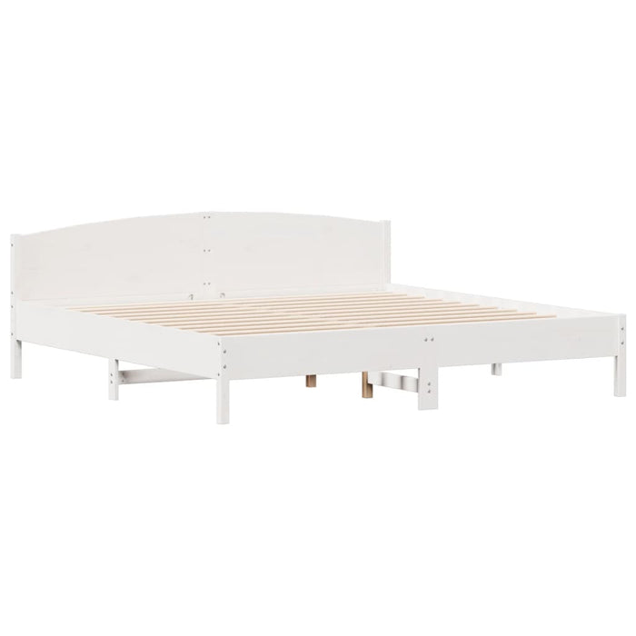 Letto senza Materasso Bianco 180x200 cm Legno Massello di Pino 3306217