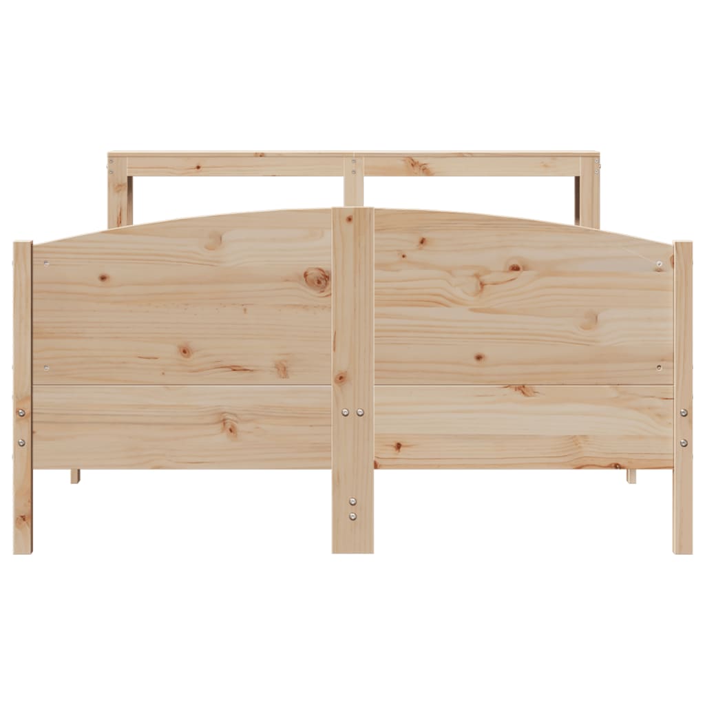 Letto senza Materasso 150x200 cm in Legno Massello di Pino 3306222