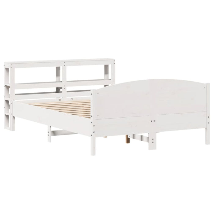 Letto senza Materasso Bianco 140x190 cm Legno Massello di Pino 3306232