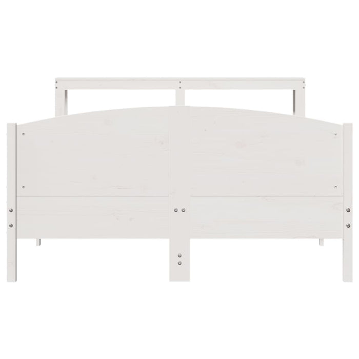 Letto senza Materasso Bianco 140x190 cm Legno Massello di Pino 3306232