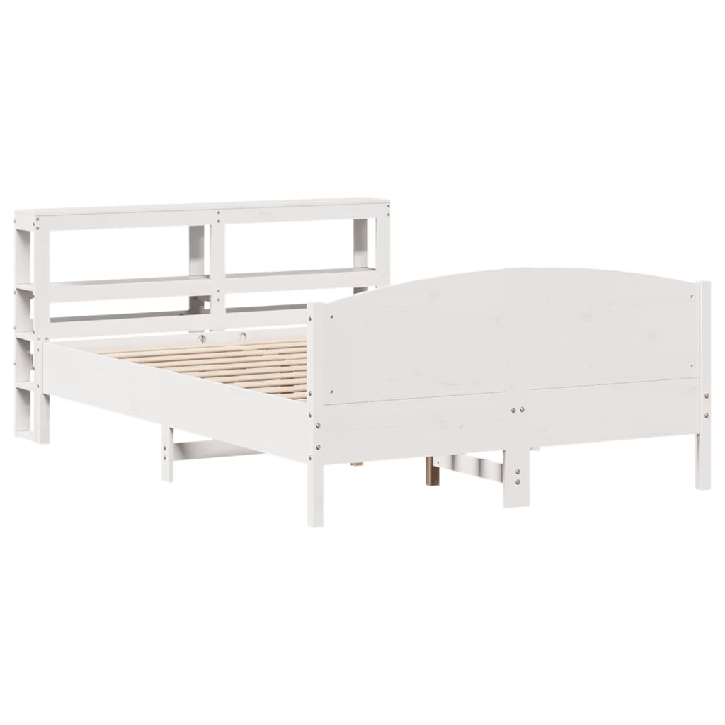 Letto senza Materasso Bianco 120x190 cm Legno Massello di Pino 3306238