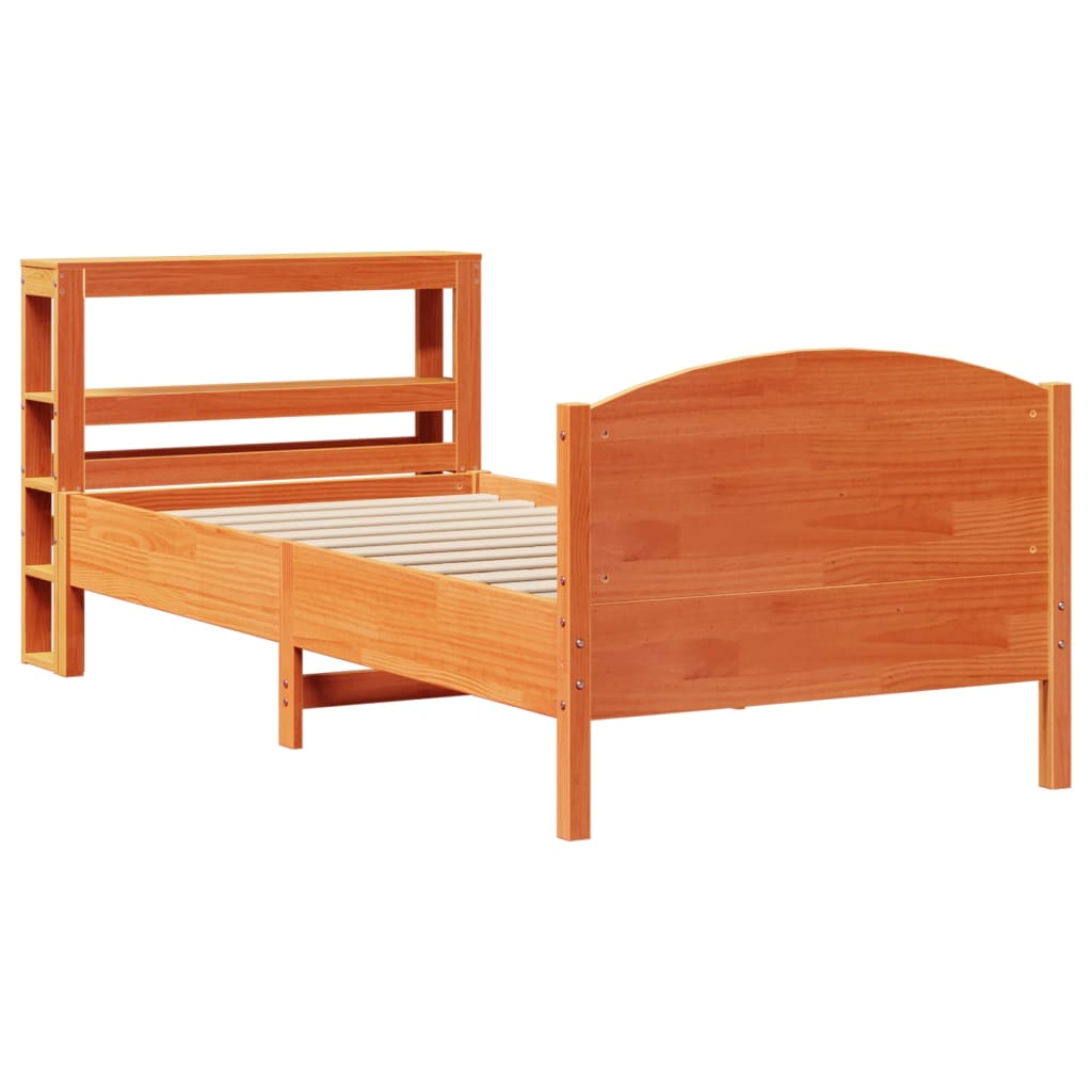 Letto senza Materasso Marrone Cera 100x200 cm in Legno di Pino 3306242