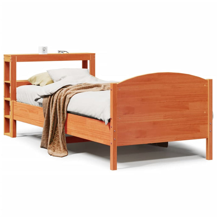 Letto senza Materasso Marrone Cera 90x200 cm Legno di Pino 3306245