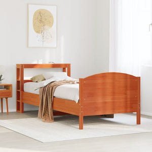 Letto senza Materasso Marrone Cera 90x200 cm Legno di Pino 3306245