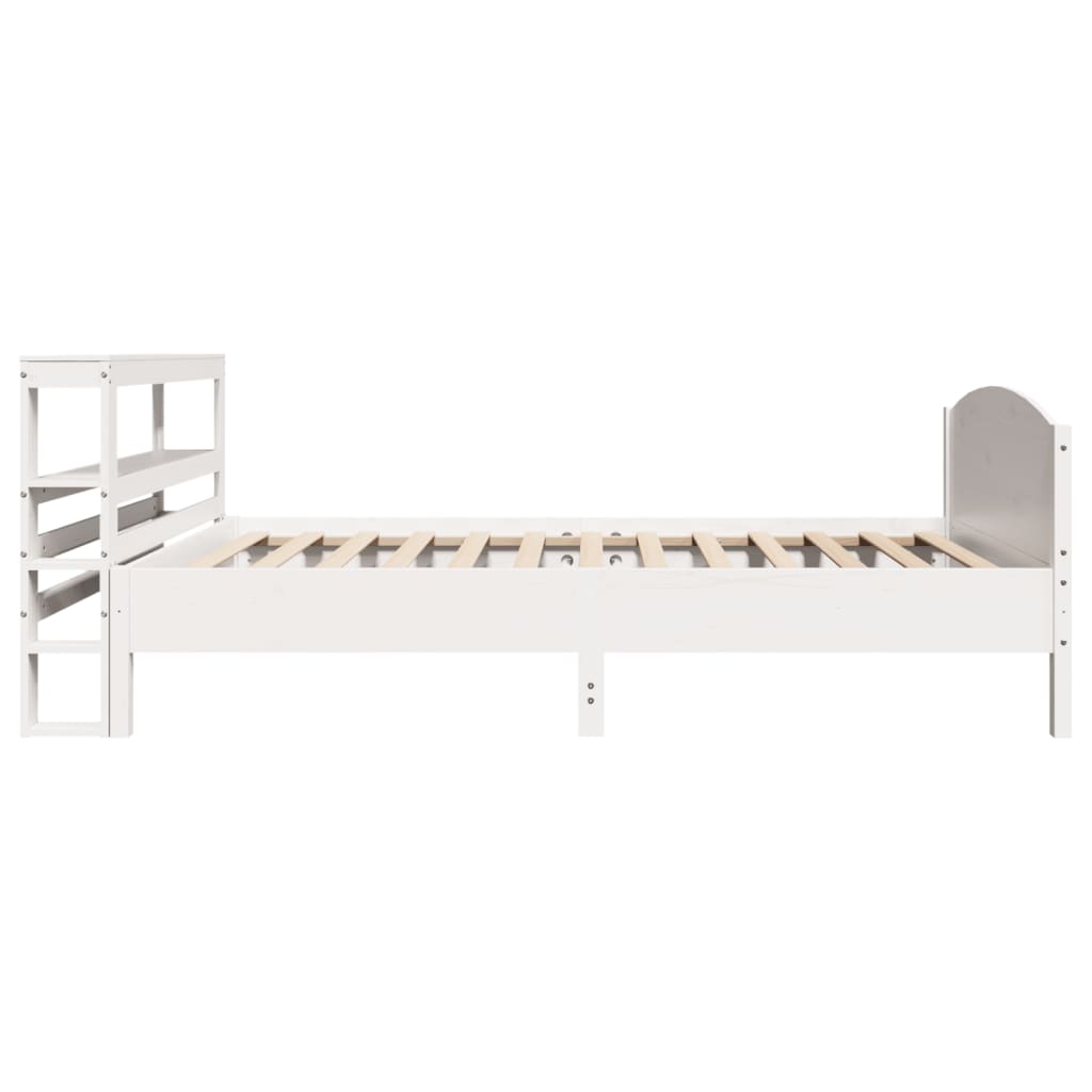 Letto senza Materasso Bianco 90x190 cm in Legno Massello Pino 3306247