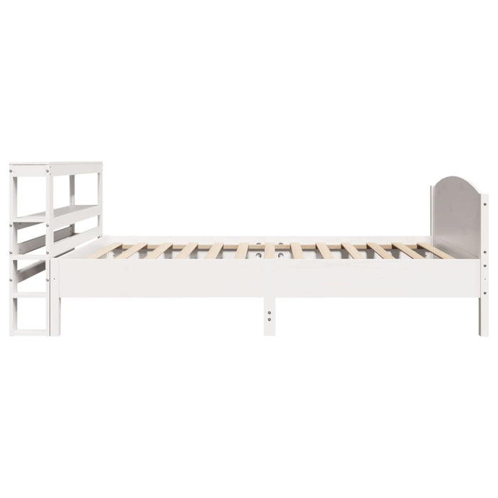 Letto senza Materasso Bianco 75x190 in Legno Massello di Pino 3306250