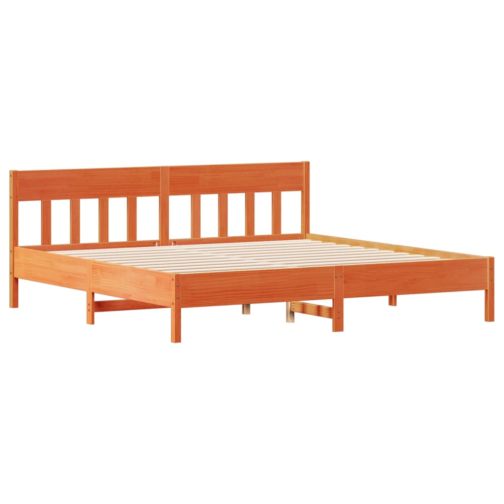 Letto senza Materasso Marrone Cera 180x200 cm in Legno di Pino 3306257