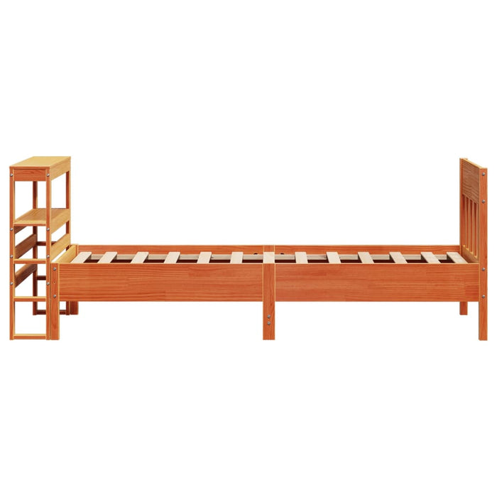 Letto senza Materasso Marrone Cera 100x200 cm in Legno di Pino 3306272