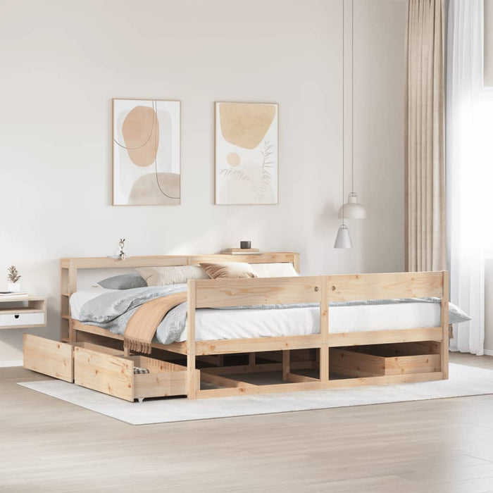 Letto senza Materasso 180x200 cm in Legno Massello di Pino 3306372