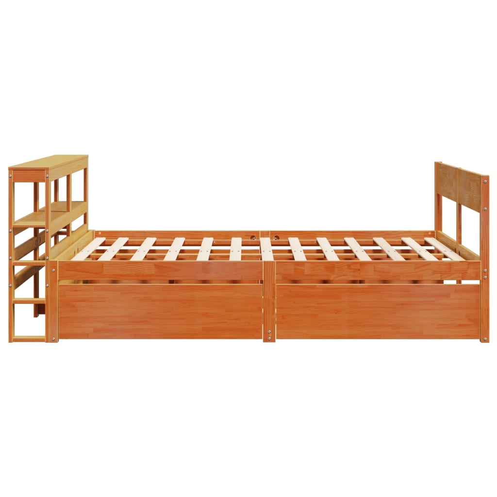 Letto senza Materasso Marrone Cera 120x190 cm in Legno di Pino 3306401