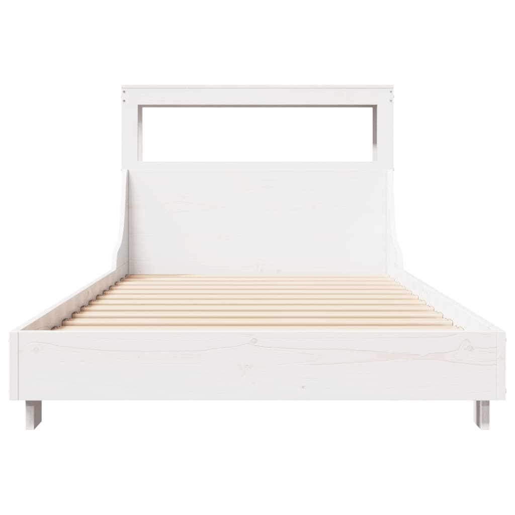 Letto senza Materasso Bianco 90x200 cm Legno Massello di Pino 3306430