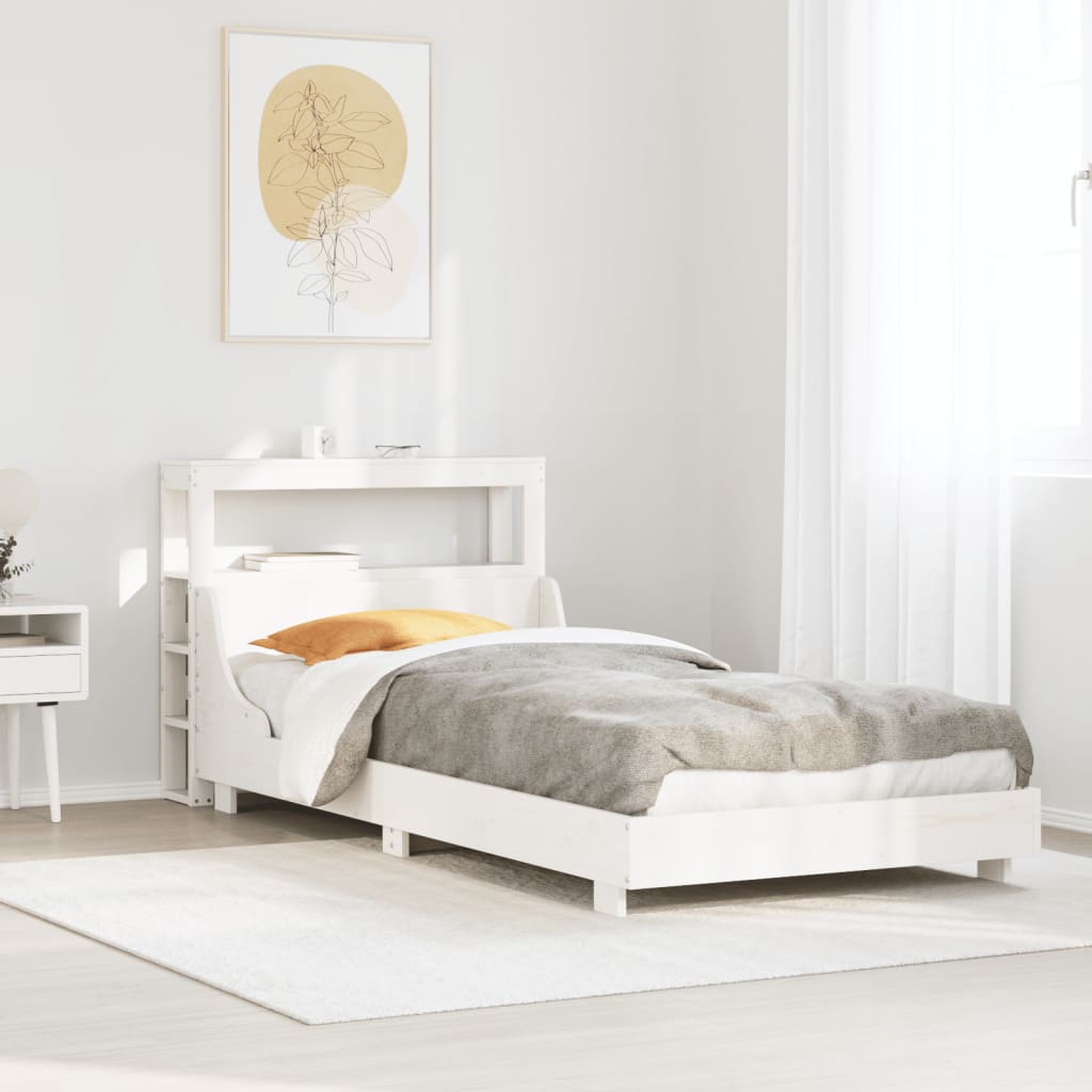 Letto senza Materasso Bianco 90x200 cm Legno Massello di Pino 3306430