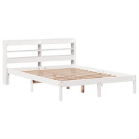 Letto senza Materasso Bianco 150x200 cm Legno Massello di Pino 3306544