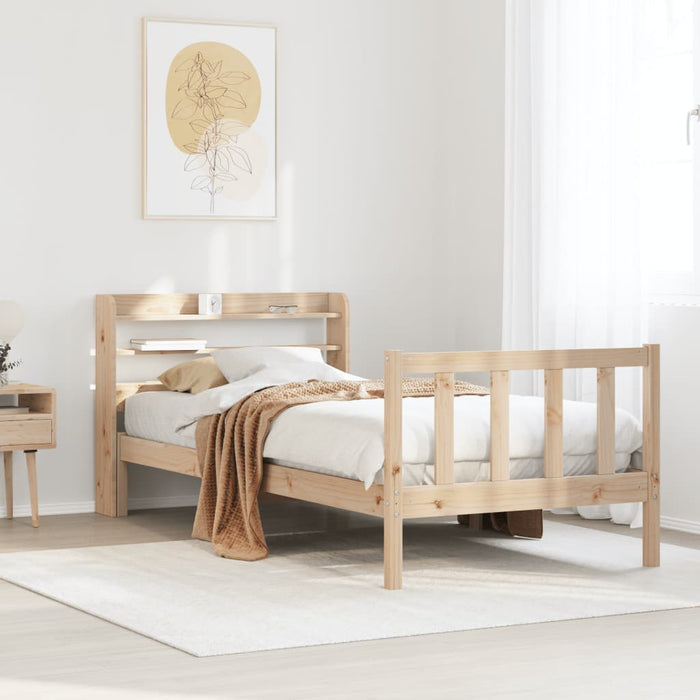 Letto senza Materasso 90x190 cm in Legno Massello di Pino 3306566