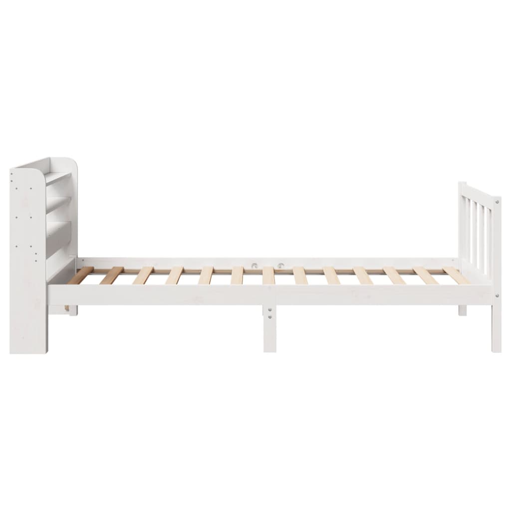 Letto senza Materasso Bianco 90x200 cm Legno Massello di Pino 3306575