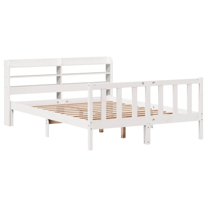 Letto senza Materasso Bianco 150x200 cm Legno Massello di Pino 3306583