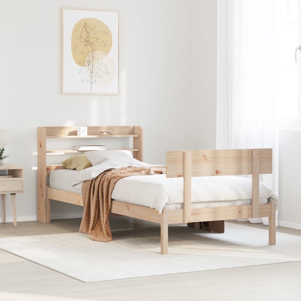 Letto senza Materasso 90x200 cm in Legno Massello di Pino 3306613