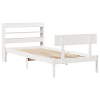 Letto senza Materasso Bianco 90x200 cm Legno Massello di Pino 3306614