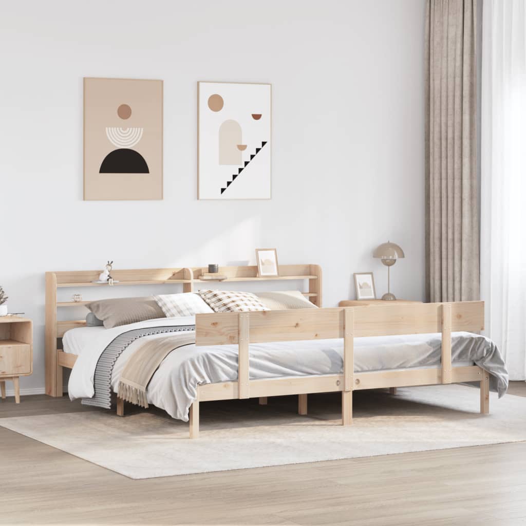 Letto senza Materasso 200x200 cm in Legno Massello di Pino 3306627