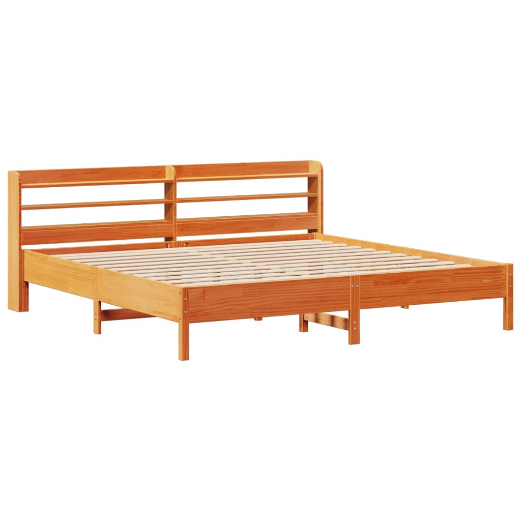 Letto senza Materasso Marrone Cera 180x200 cm in Legno di Pino 3306881