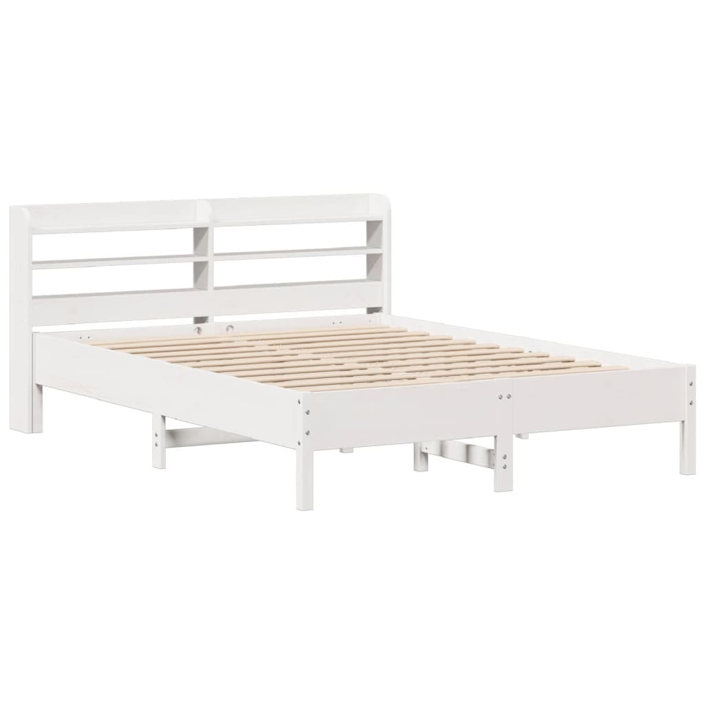 Letto senza Materasso Bianco 160x200 cm Legno Massello di Pino 3306883