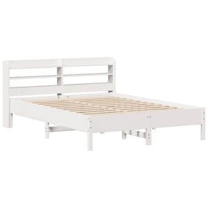 Letto senza Materasso Bianco 160x200 cm Legno Massello di Pino 3306883