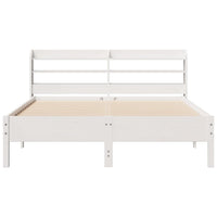 Letto senza Materasso Bianco 160x200 cm Legno Massello di Pino 3306883