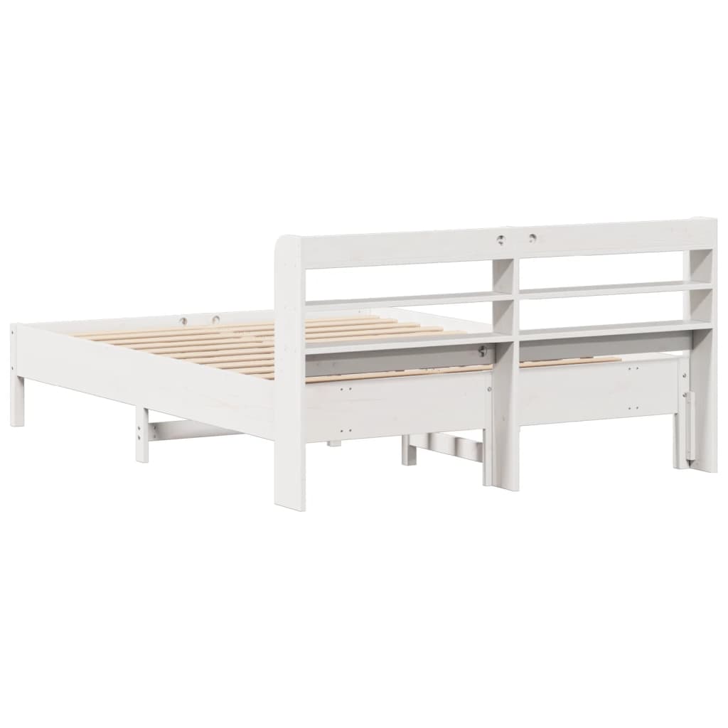 Letto senza Materasso Bianco 160x200 cm Legno Massello di Pino 3306883