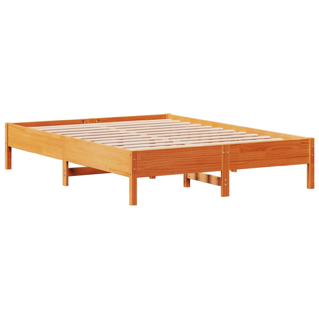 Letto senza Materasso Marrone Cera 160x200 cm in Legno di Pino 3306884