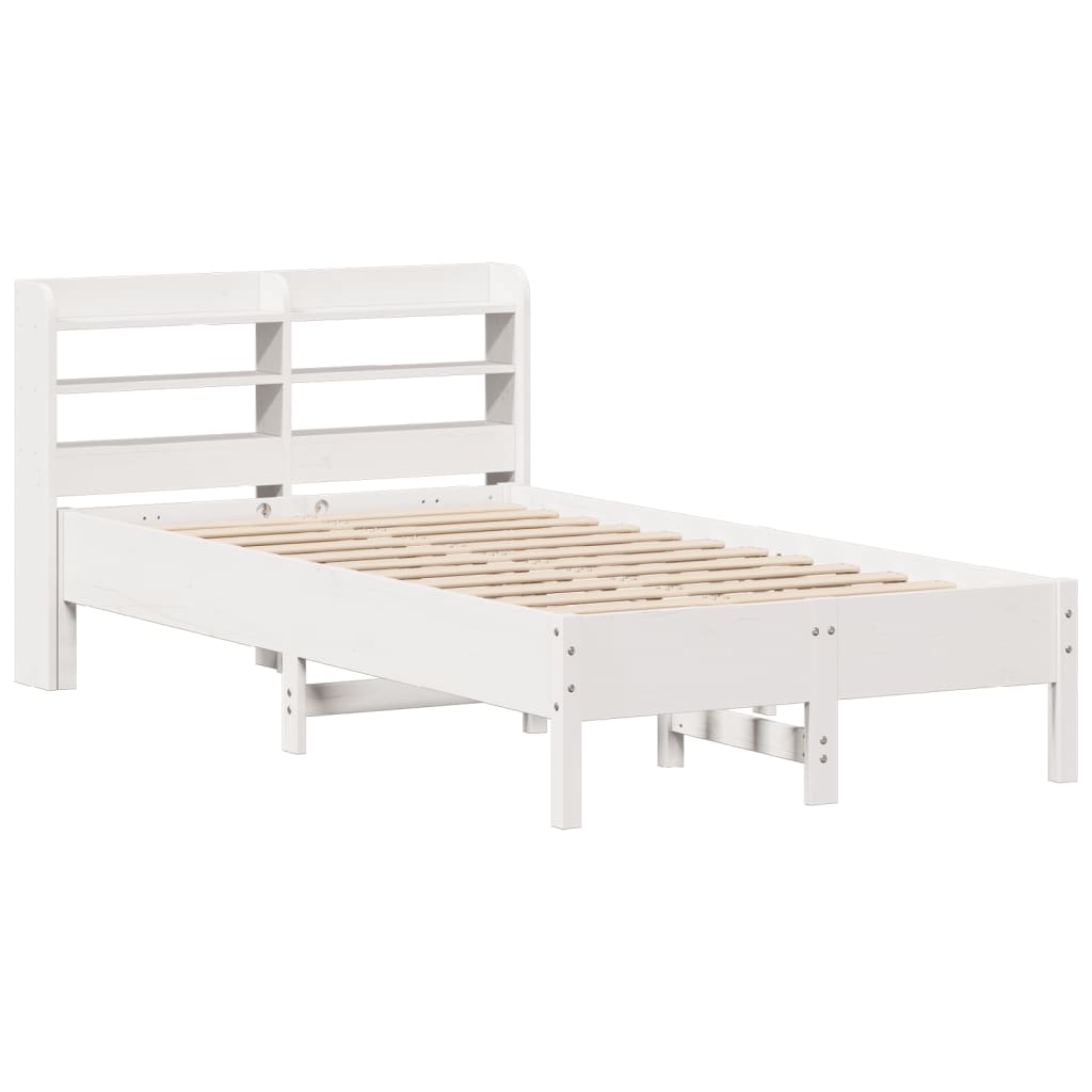 Letto senza Materasso Bianco 120x200 cm Legno Massello di Pino 3306892