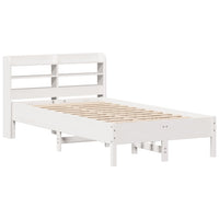 Letto senza Materasso Bianco 120x200 cm Legno Massello di Pino 3306892