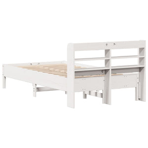 Letto senza Materasso Bianco 120x200 cm Legno Massello di Pino 3306892