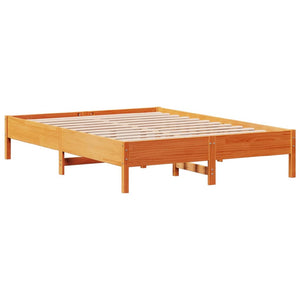 Letto senza Materasso Marrone Cera 140x190 cm in Legno di Pino 3306902