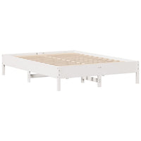 Letto senza Materasso Bianco 135x190 cm Legno Massello di Pino 3306904