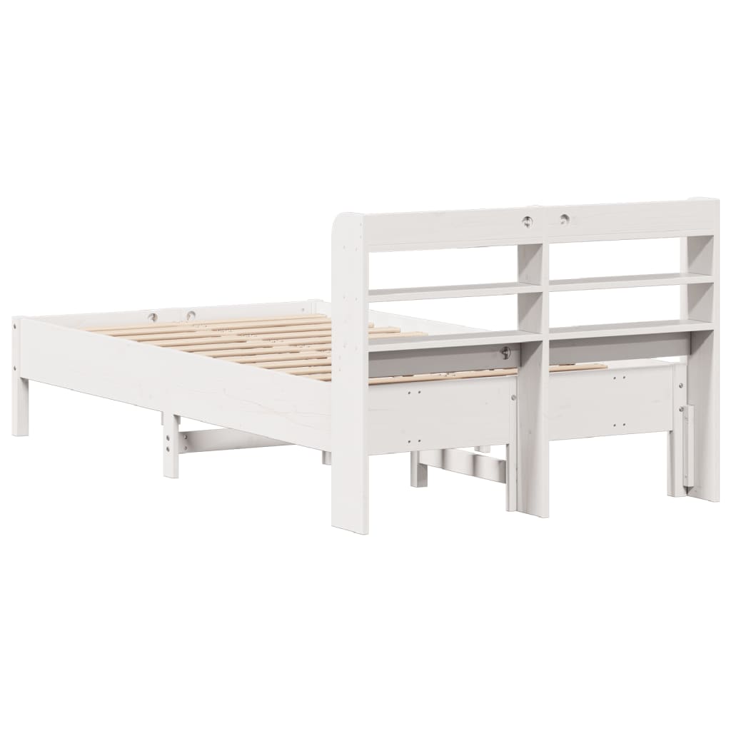 Letto senza Materasso Bianco 120x190 cm Legno Massello di Pino 3306907